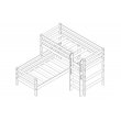 Двухъярусная кровать Соня-7 с прямой лестницей белая массив дерева