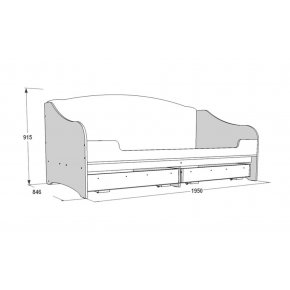 Кровать с подушками Омега-18 выкатные ящики