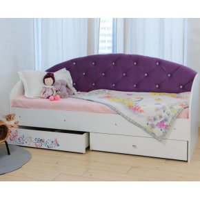 Кровать Эльза 1900 фиолетовая