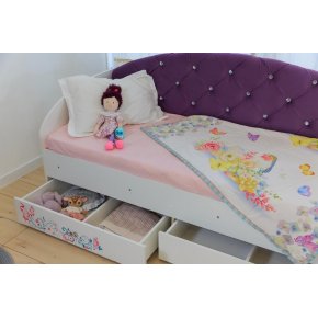 Кровать Эльза 1900 фиолетовая